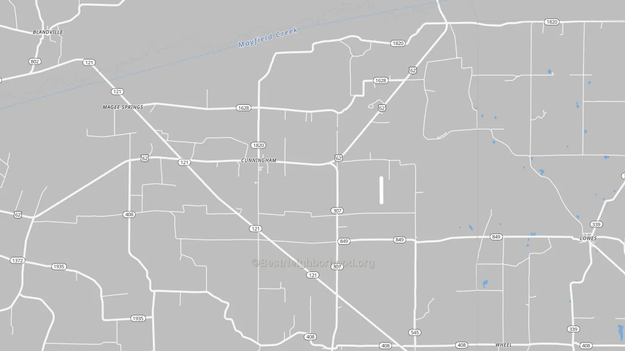 Transit Grade map of Cunningham, KY