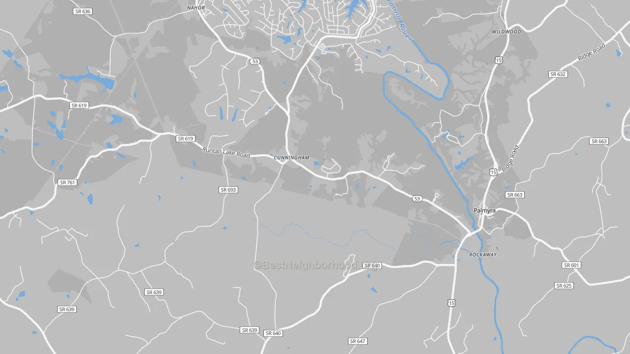 Transit Grade map of Cunningham, VA
