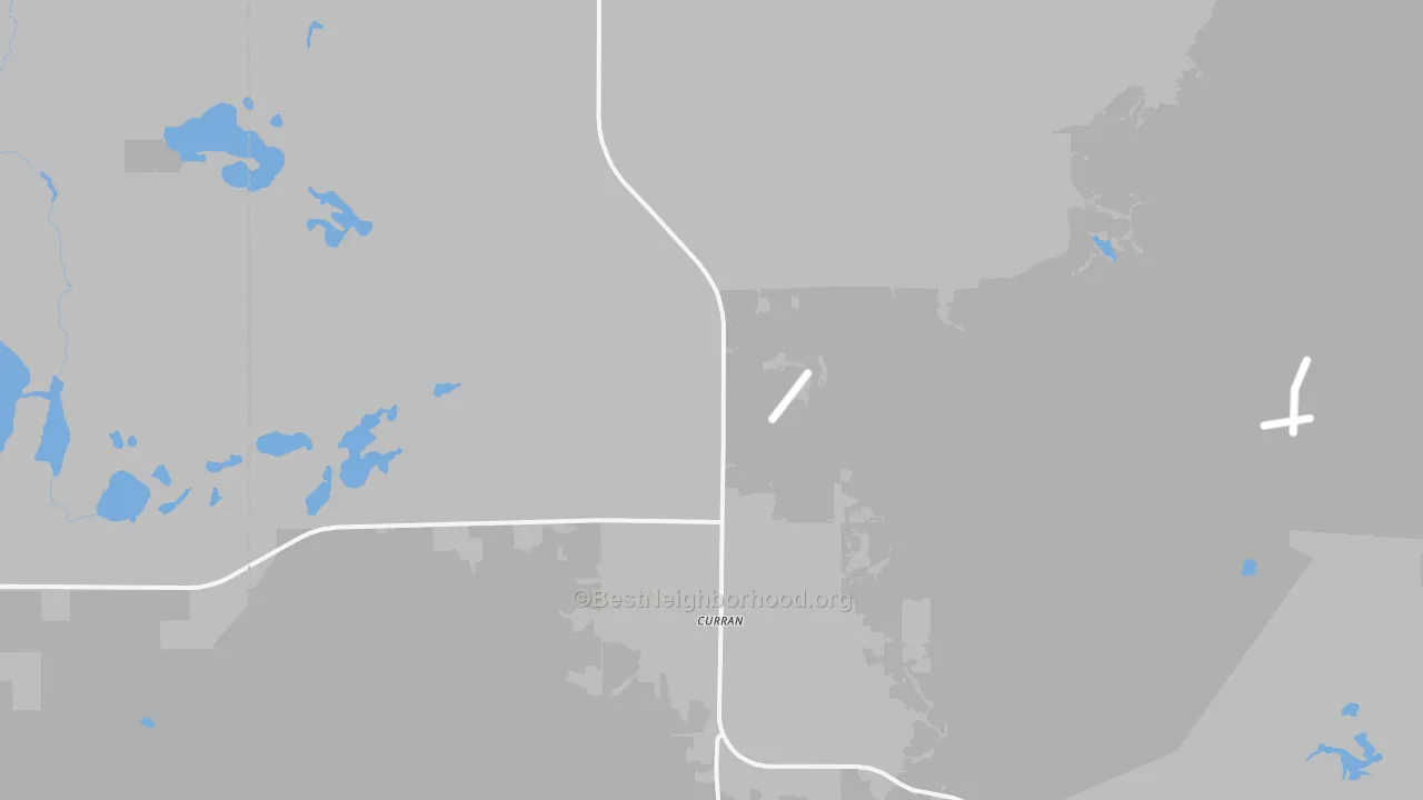 Transit Grade map of Curran, MI