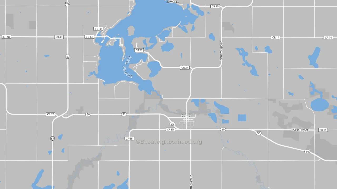 Transit Grade map of Currie, MN