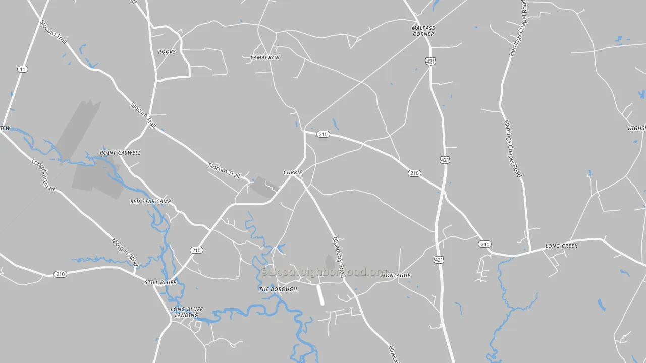 Transit Grade map of Currie, NC