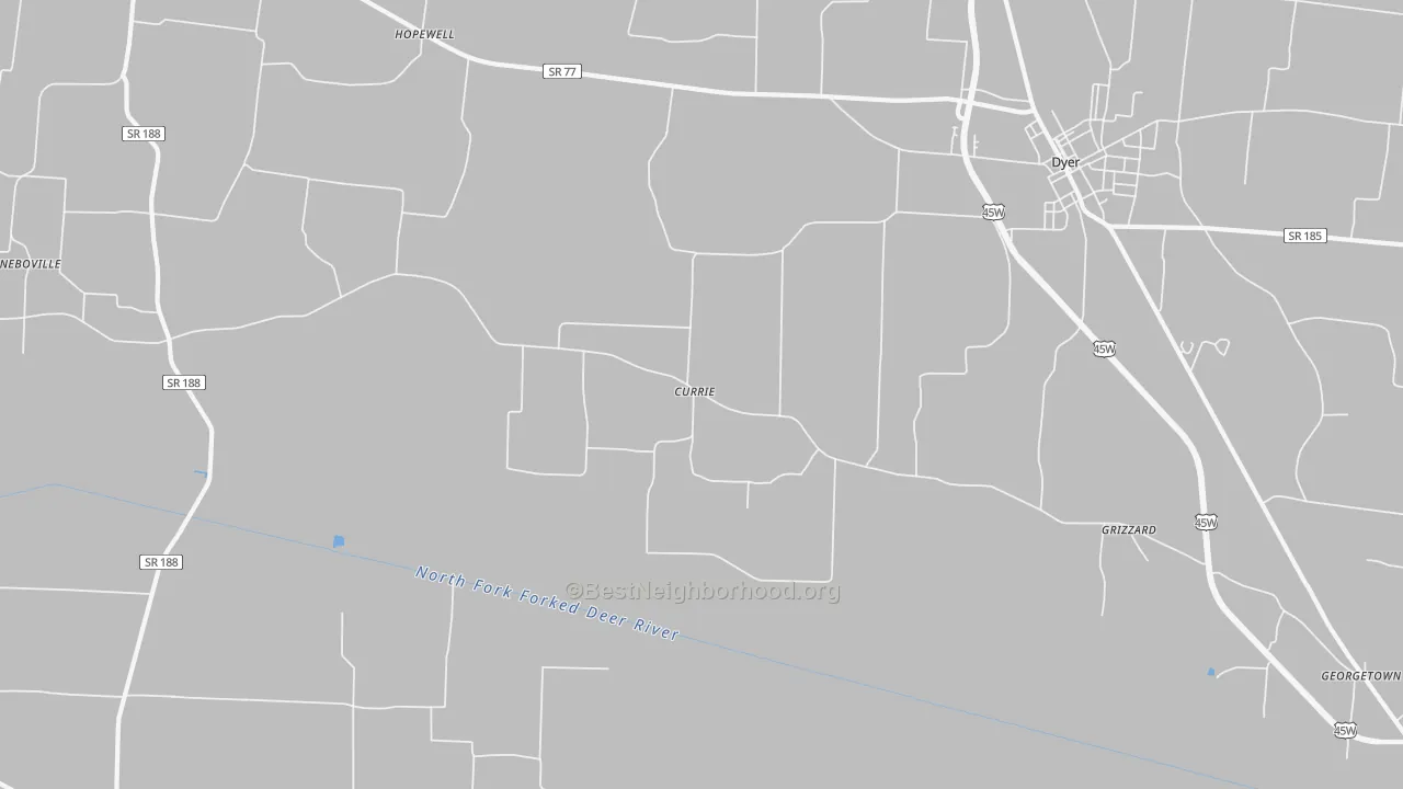 Transit Grade map of Currie, TN