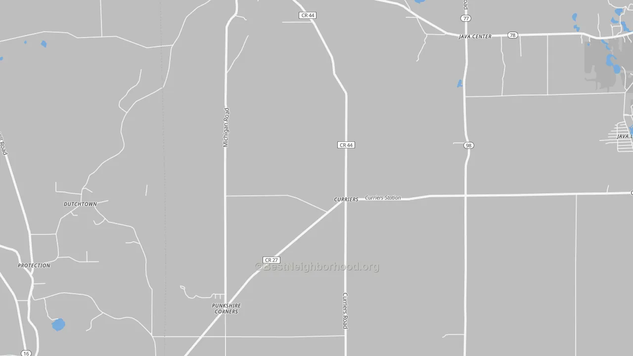 Transit Grade map of Curriers, NY