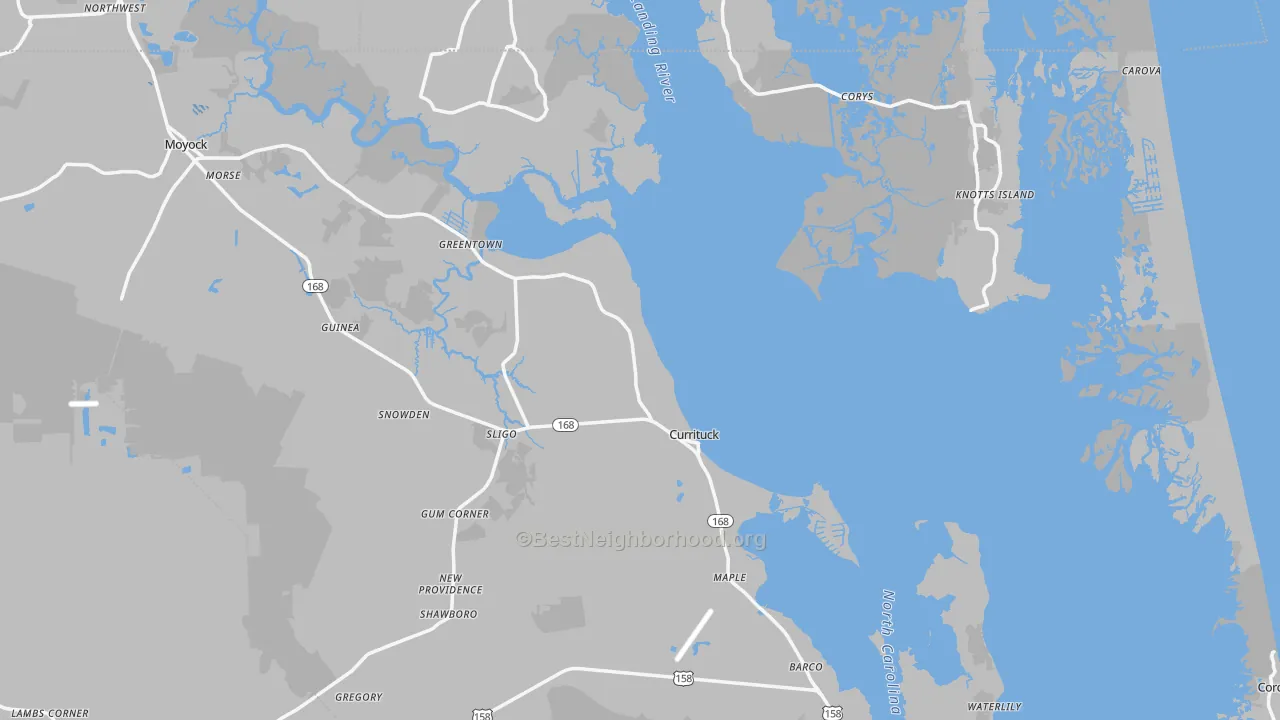 Transit Grade map of Currituck, NC