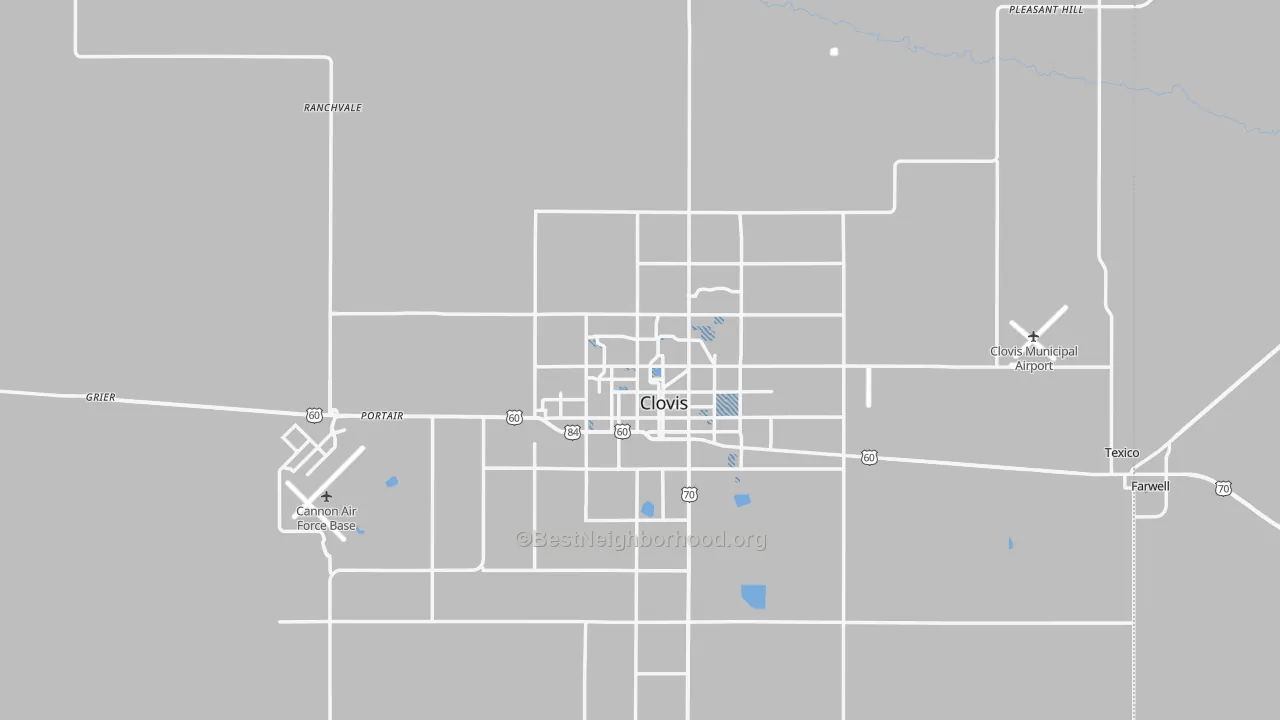 Transit Grade map of Curry County, NM