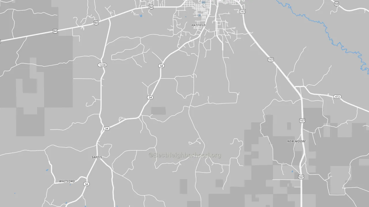 Transit Grade map of Curry, LA