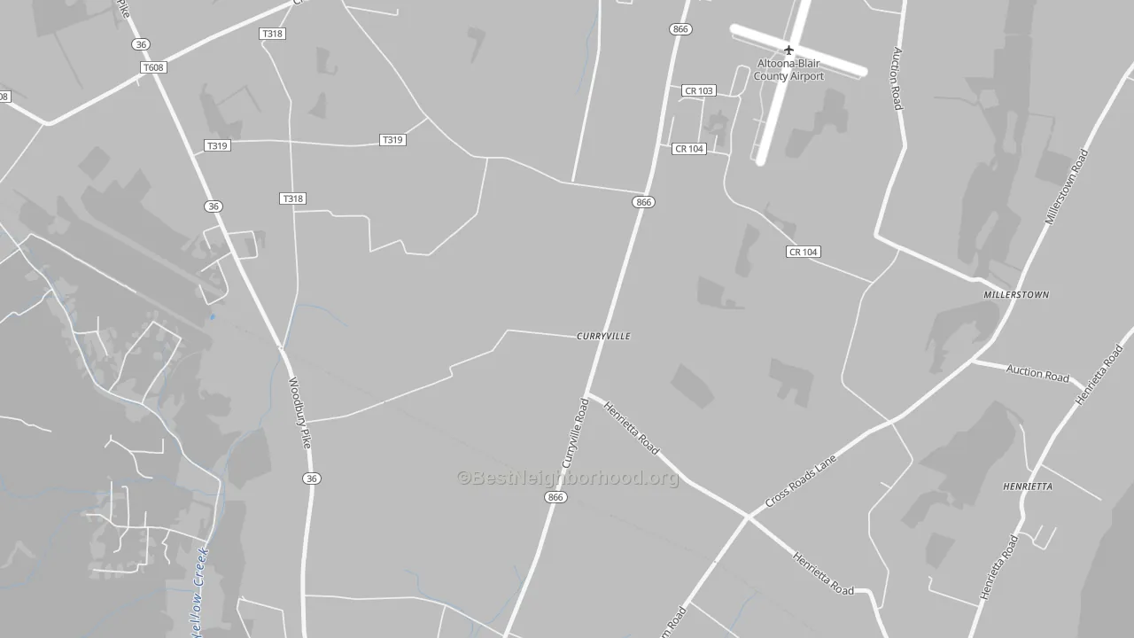 Transit Grade map of Curryville, PA