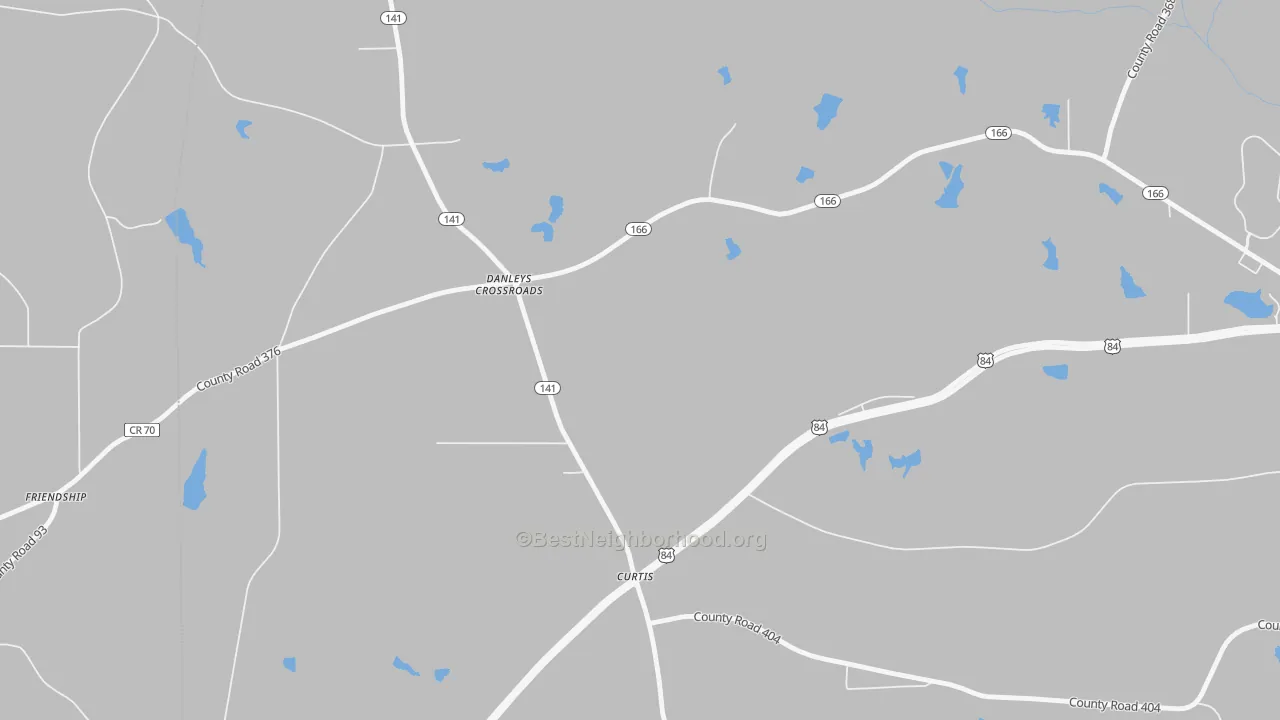 Transit Grade map of Curtis, AL