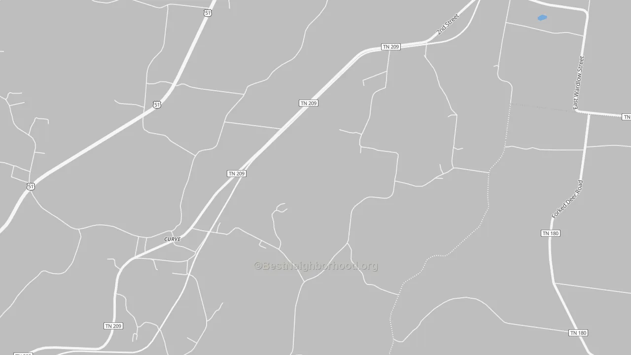 Transit Grade map of Curve, TN