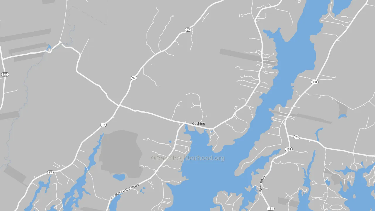 Transit Grade map of Cushing, ME