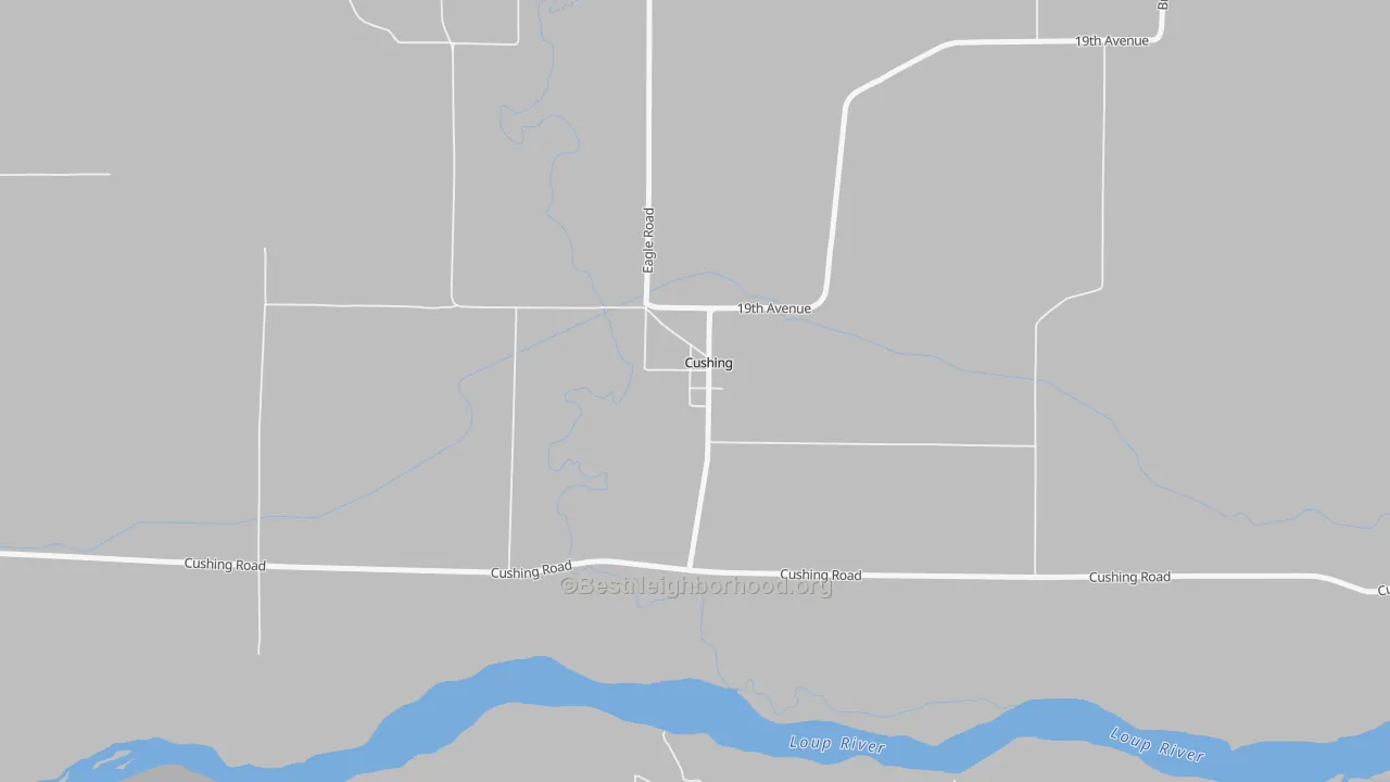 Transit Grade map of Cushing, NE