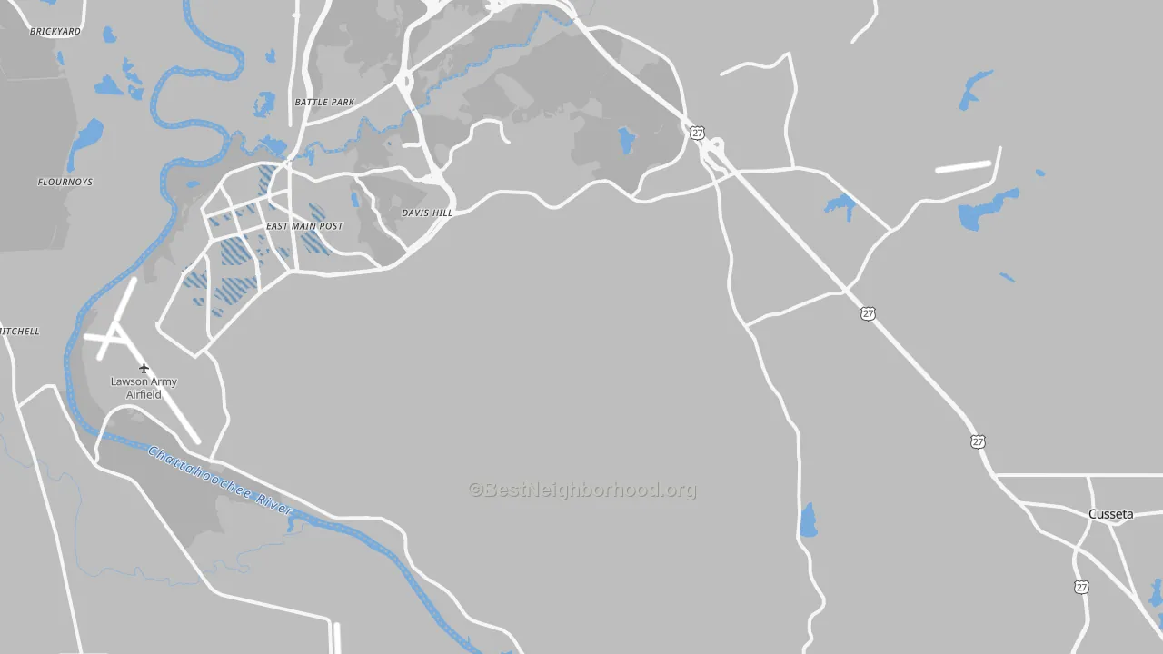 Transit Grade map of Cusseta, GA