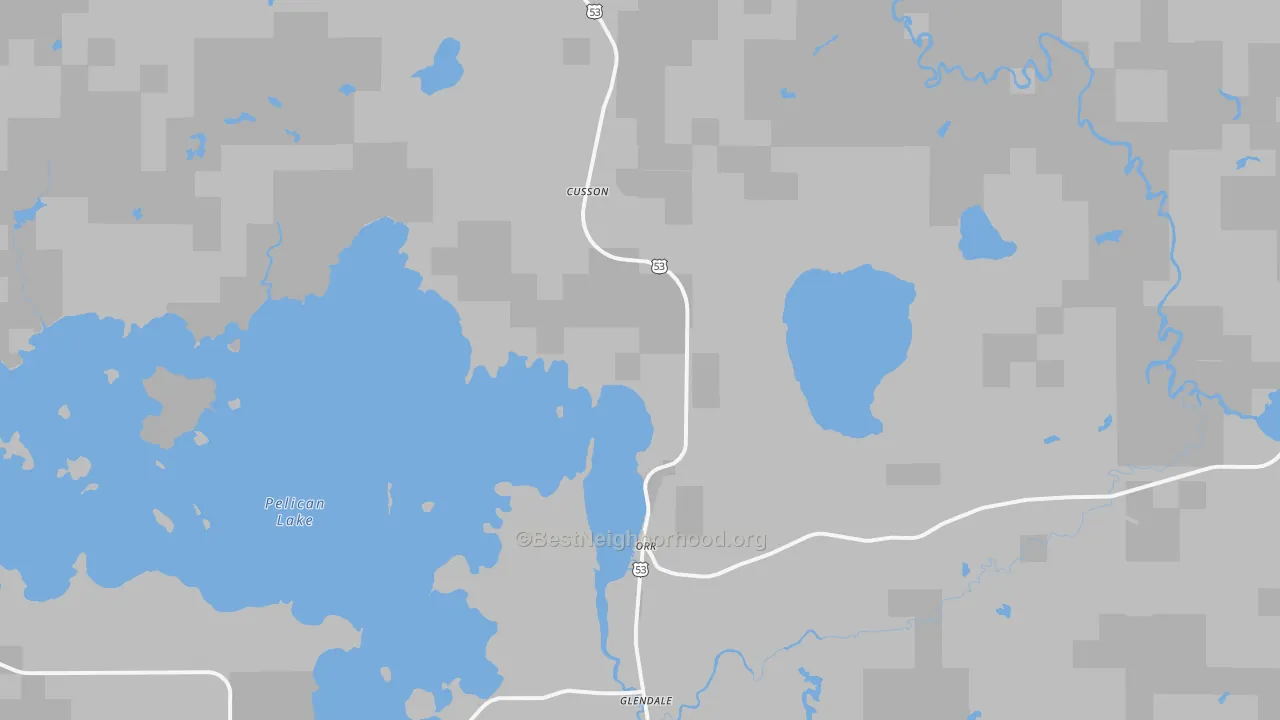 Transit Grade map of Cusson, MN
