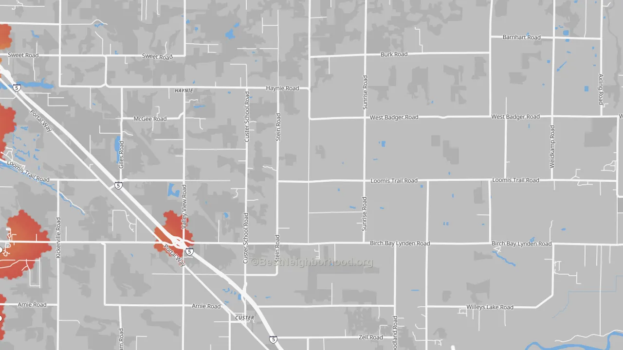 Transit Grade map of Custer, WA
