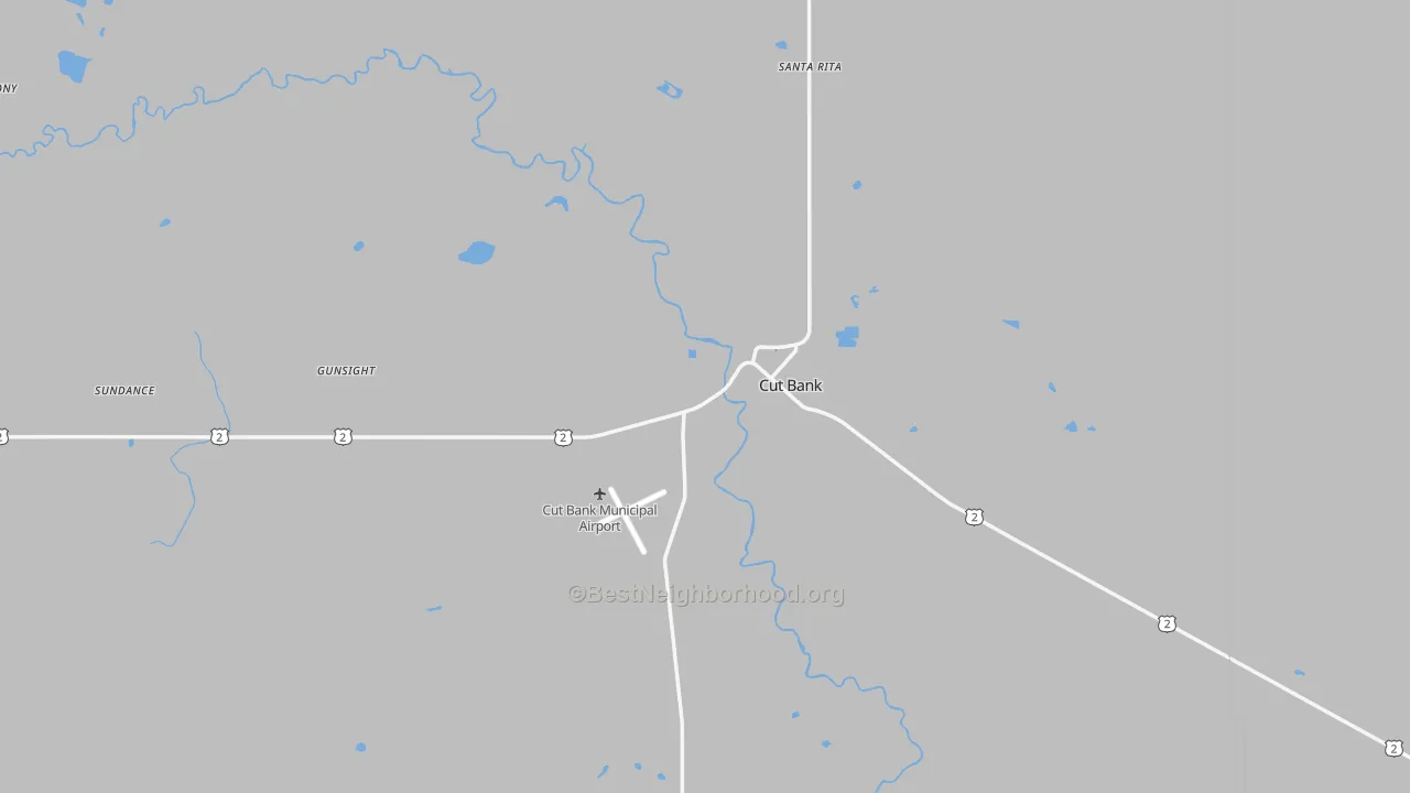 Transit Grade map of Cut Bank, MT
