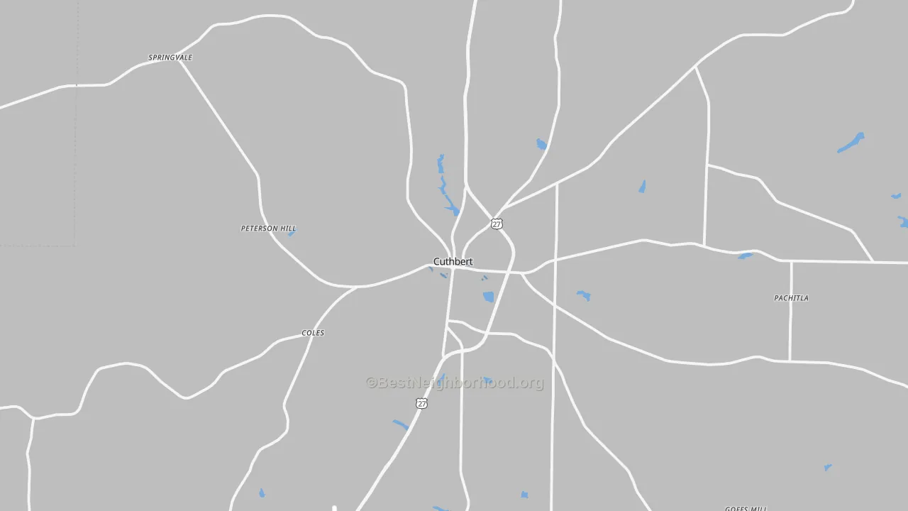 Transit Grade map of Cuthbert, GA