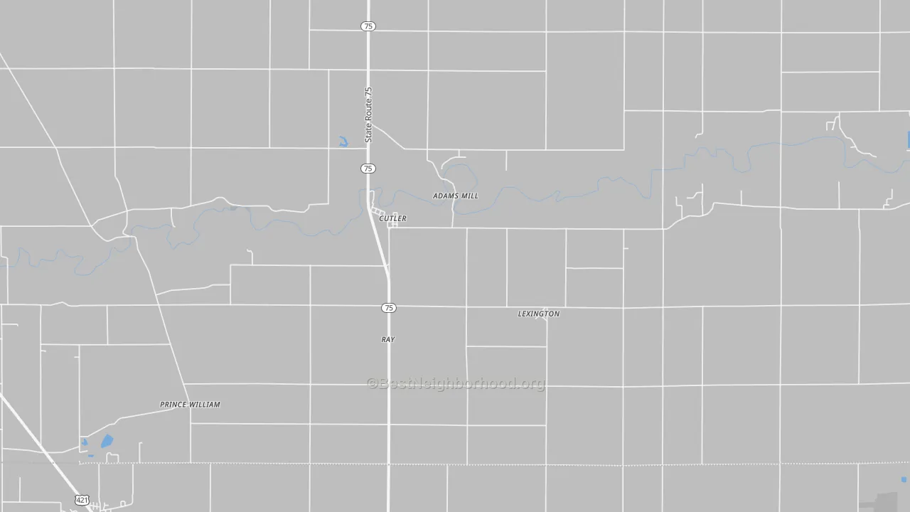 Transit Grade map of Cutler, IN