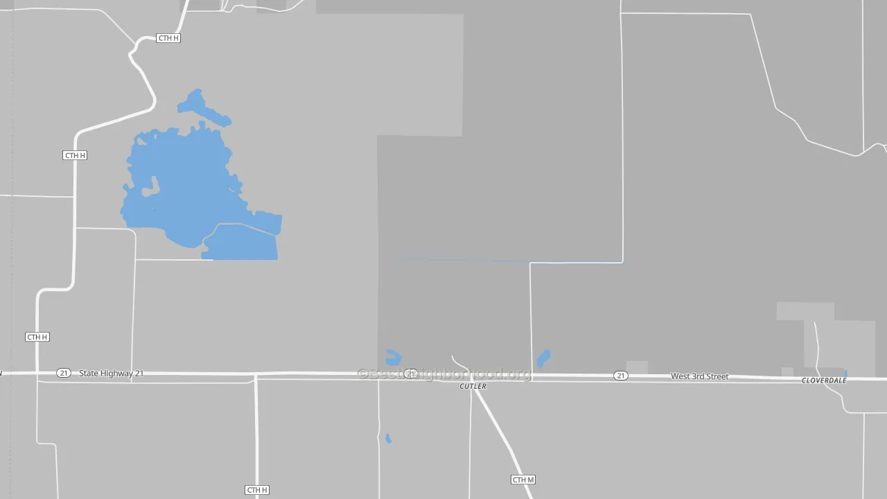 Transit Grade map of Cutler, WI