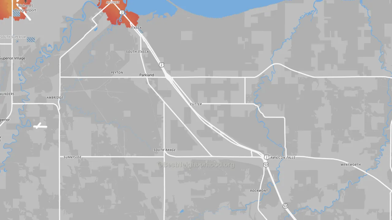 Transit Grade map of Cutter, WI