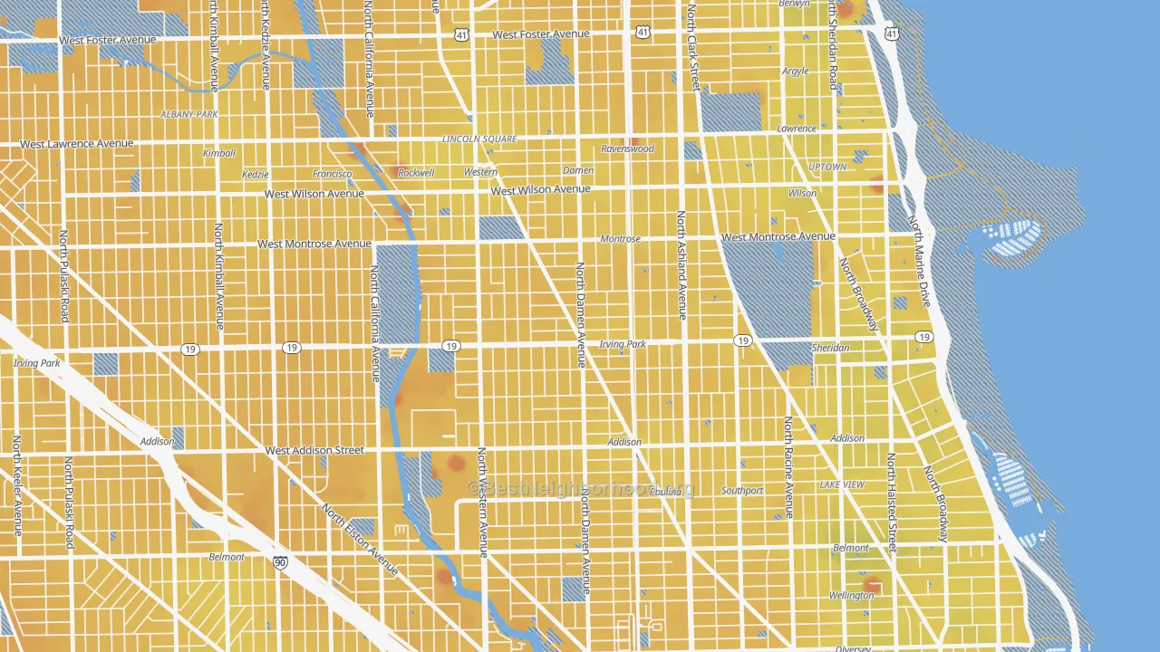 Transit Grade map of Cuyler, Chicago, IL