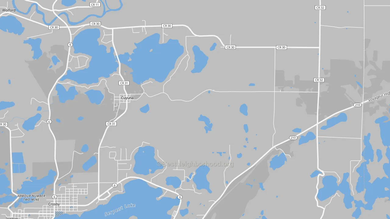 Transit Grade map of Cuyuna, MN