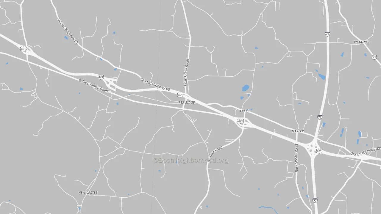 Transit Grade map of Cycle, NC