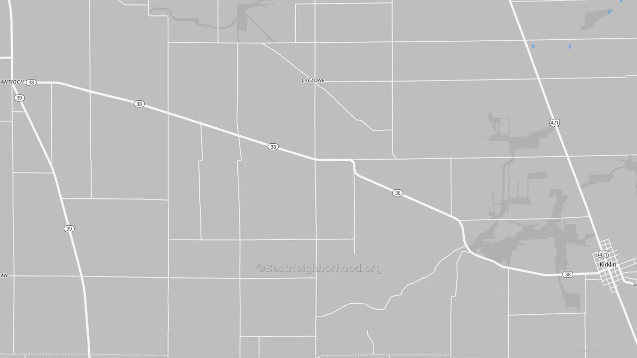 Transit Grade map of Cyclone, IN