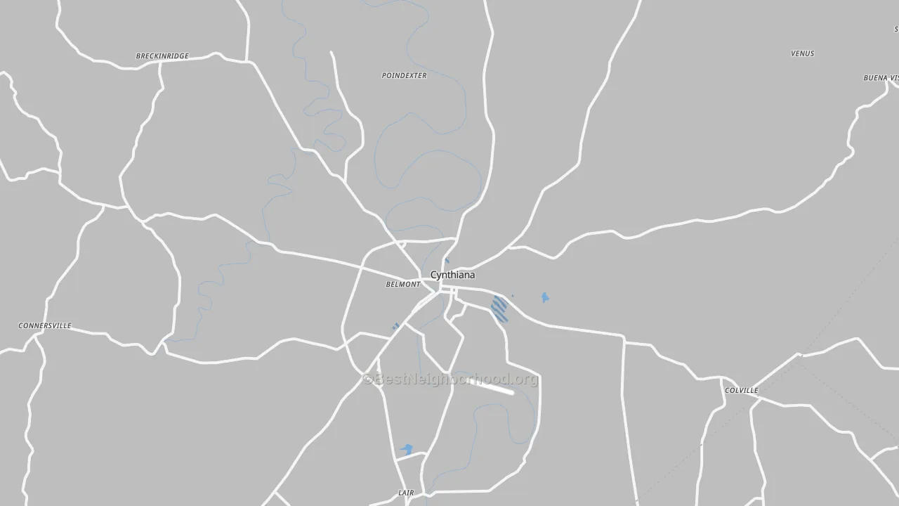 Transit Grade map of Cynthiana, KY