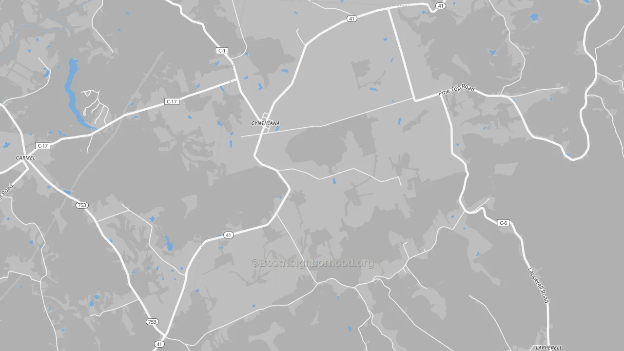 Transit Grade map of Cynthiana, OH
