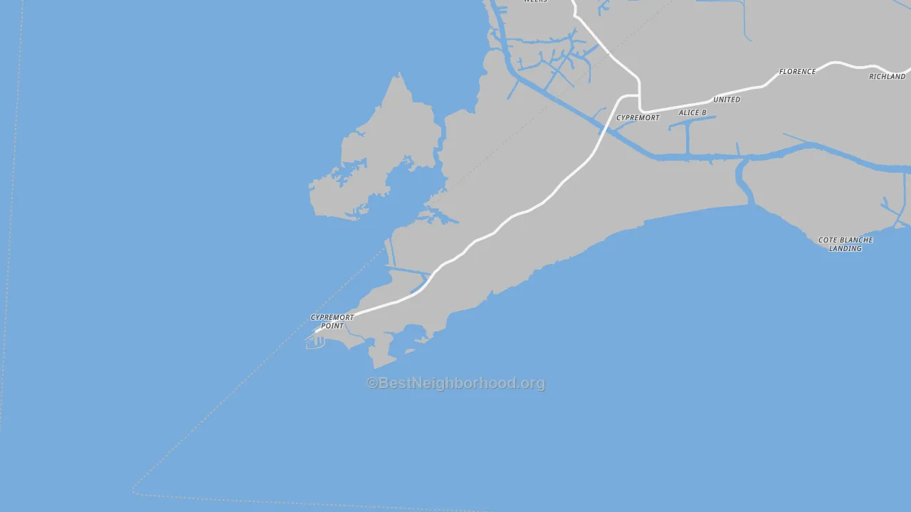 Transit Grade map of Cypremort, LA