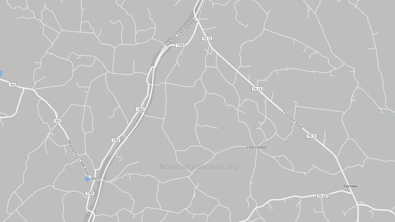 Transit Grade map of Cypress Inn, TN