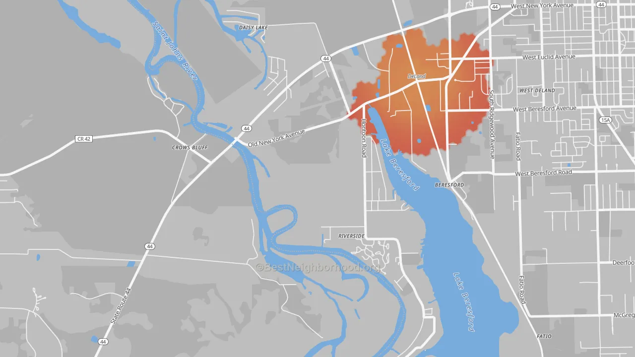 Transit Grade map of Cypress Lake Estates, FL
