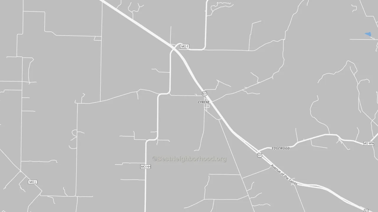 Transit Grade map of Cyrene, MO