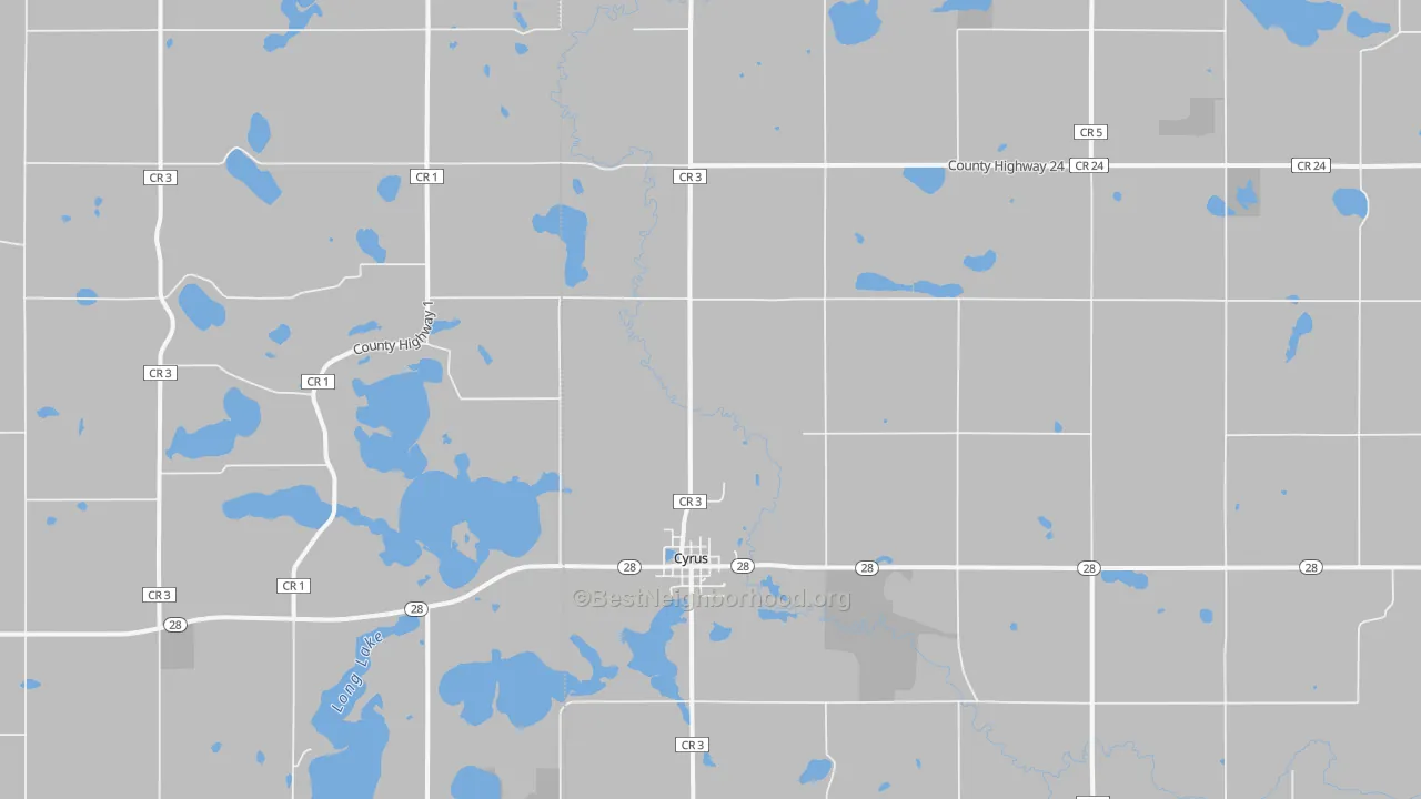 Transit Grade map of Cyrus, MN
