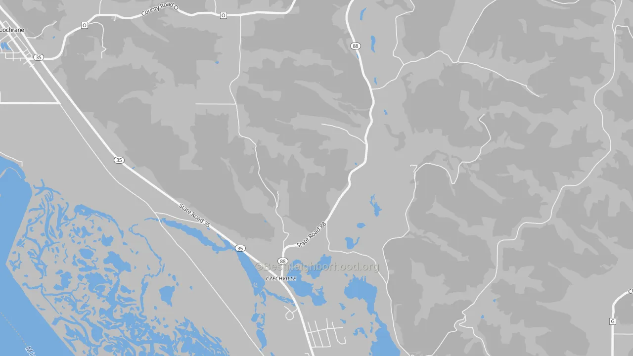 Transit Grade map of Czechville, WI