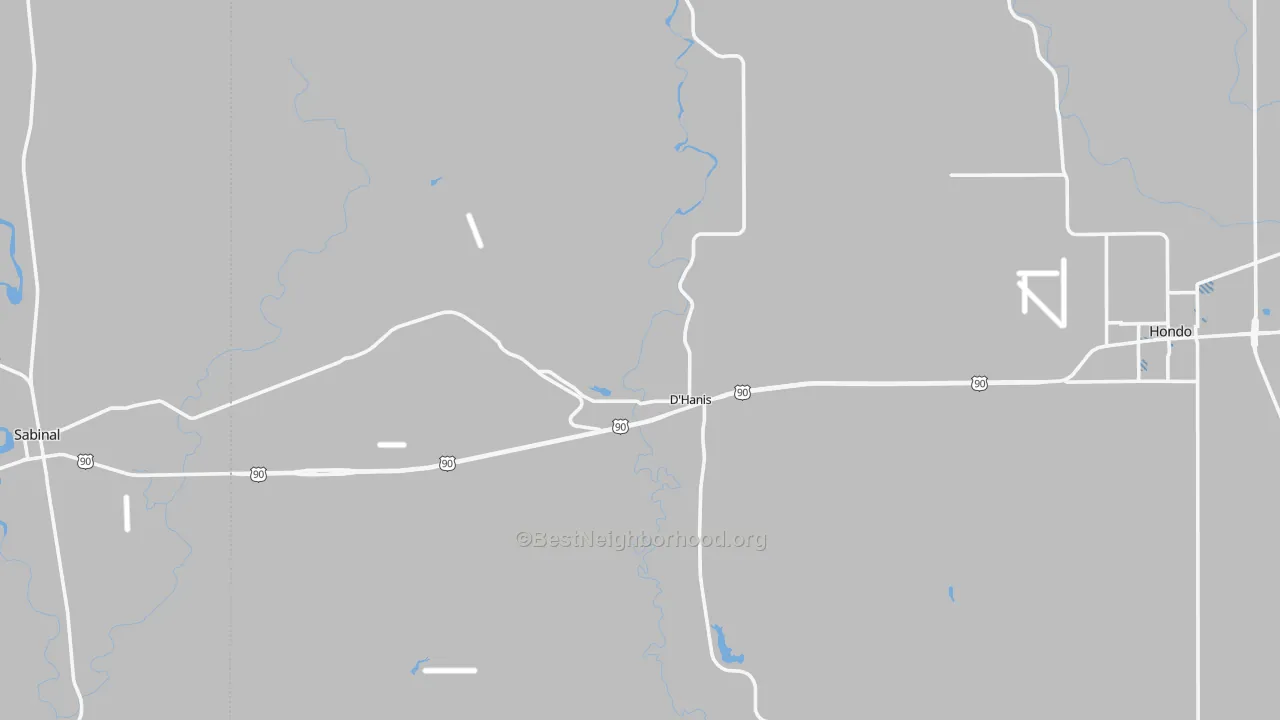Transit Grade map of D'Hanis, TX