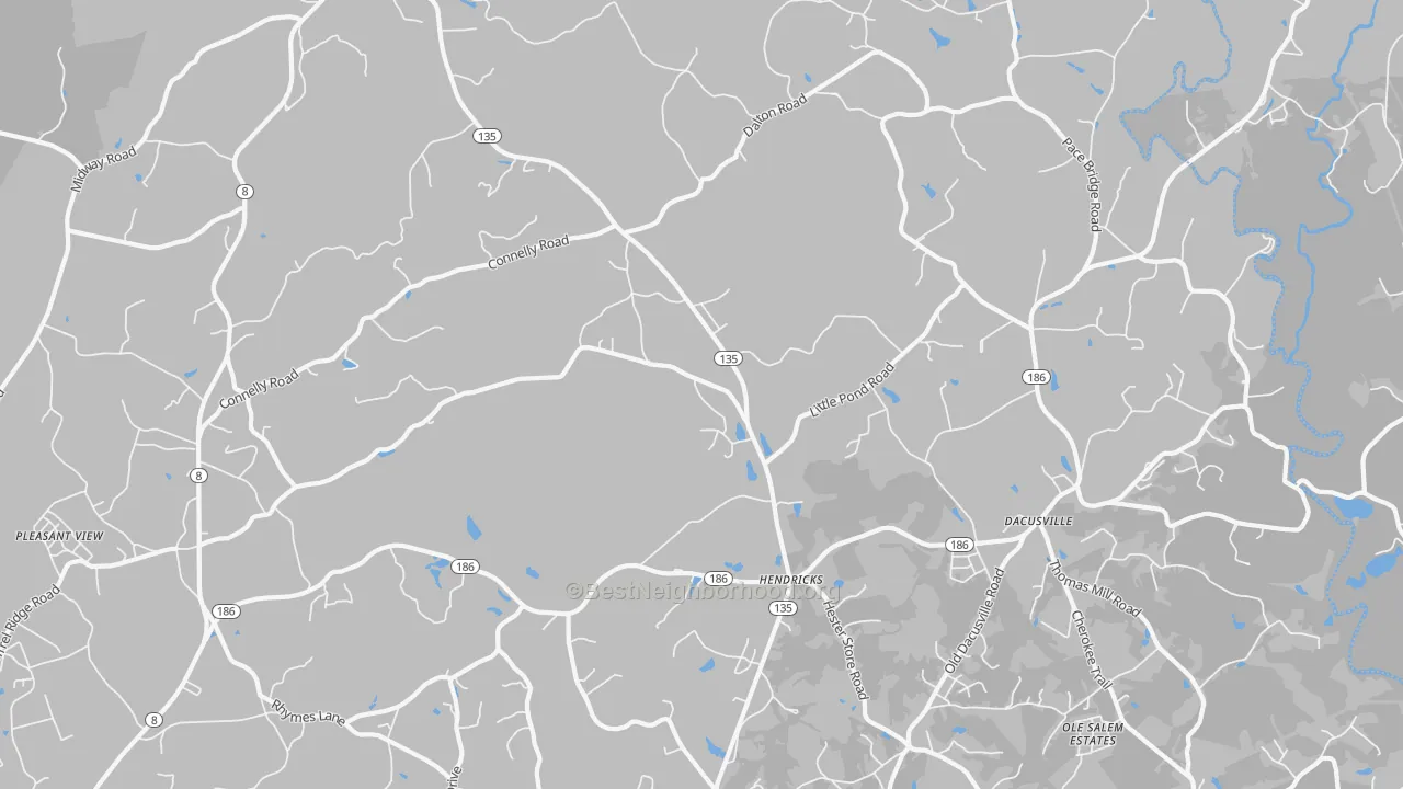 Transit Grade map of Dacusville, SC