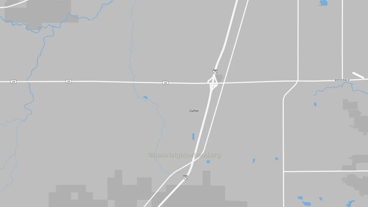 Transit Grade map of Dafter, MI