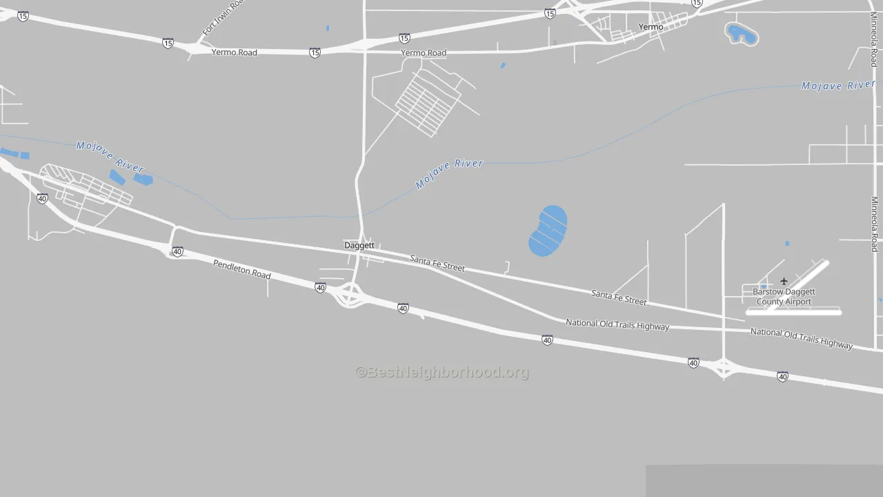 Transit Grade map of Daggett, CA