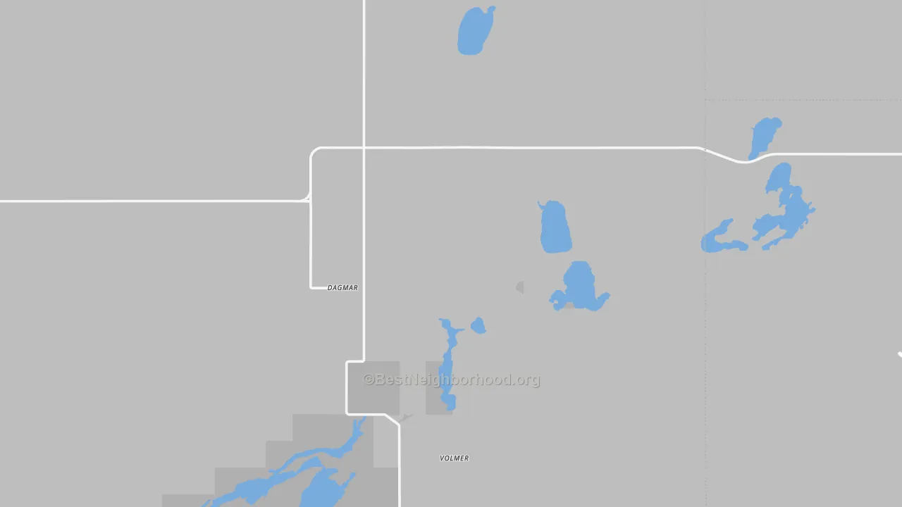 Transit Grade map of Dagmar, MT
