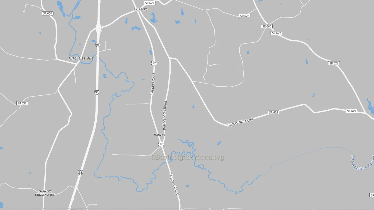 Transit Grade map of Dahlia, VA