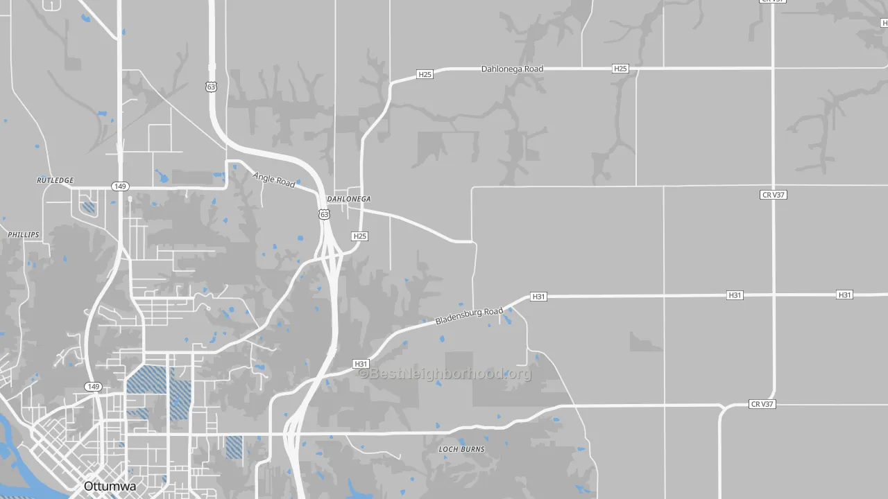 Transit Grade map of Dahlonega, IA