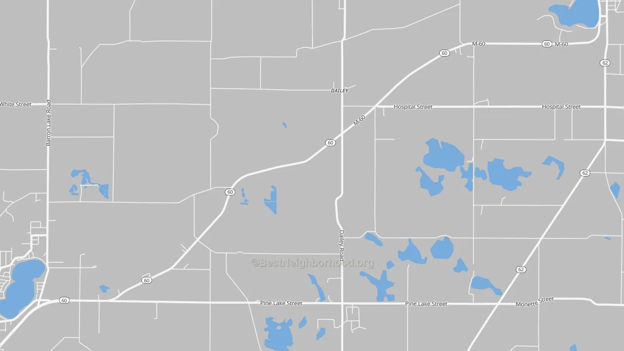 Transit Grade map of Dailey, MI