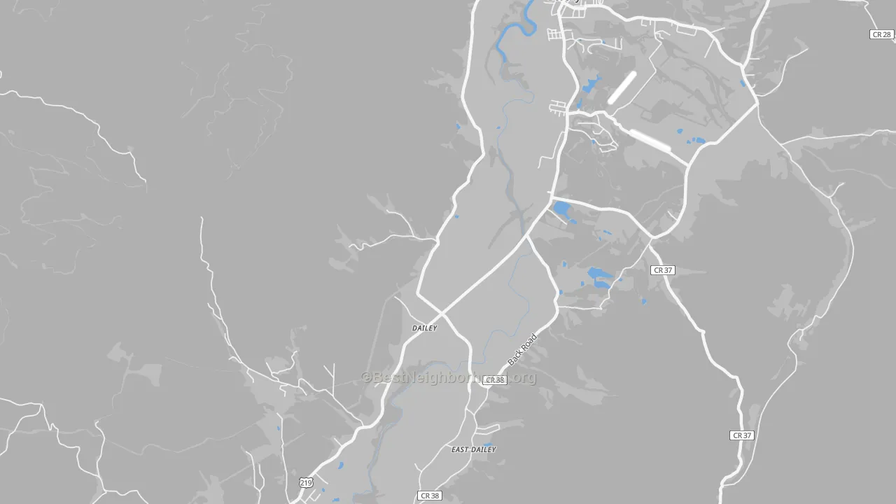 Transit Grade map of Dailey, WV