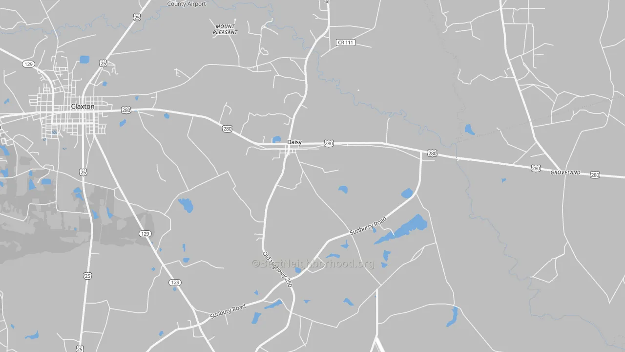 Transit Grade map of Daisy, GA