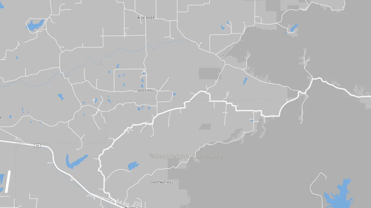 Transit Grade map of Daisy Hill, IN