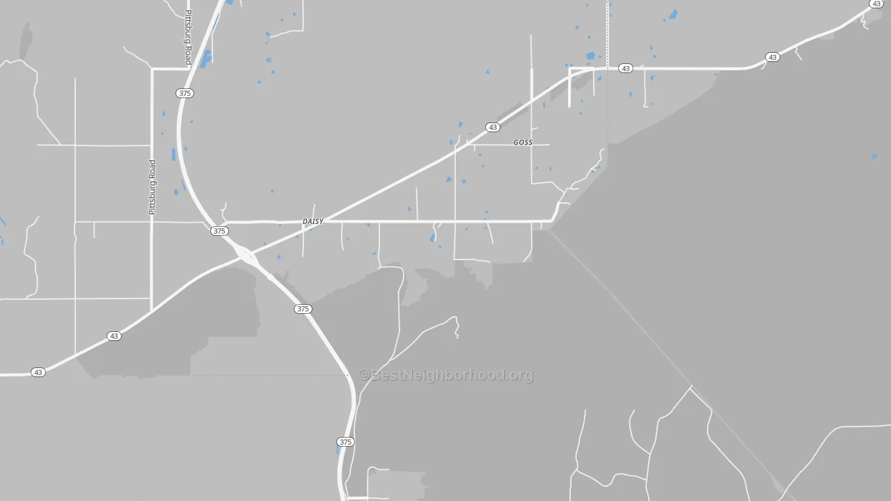 Transit Grade map of Daisy, OK