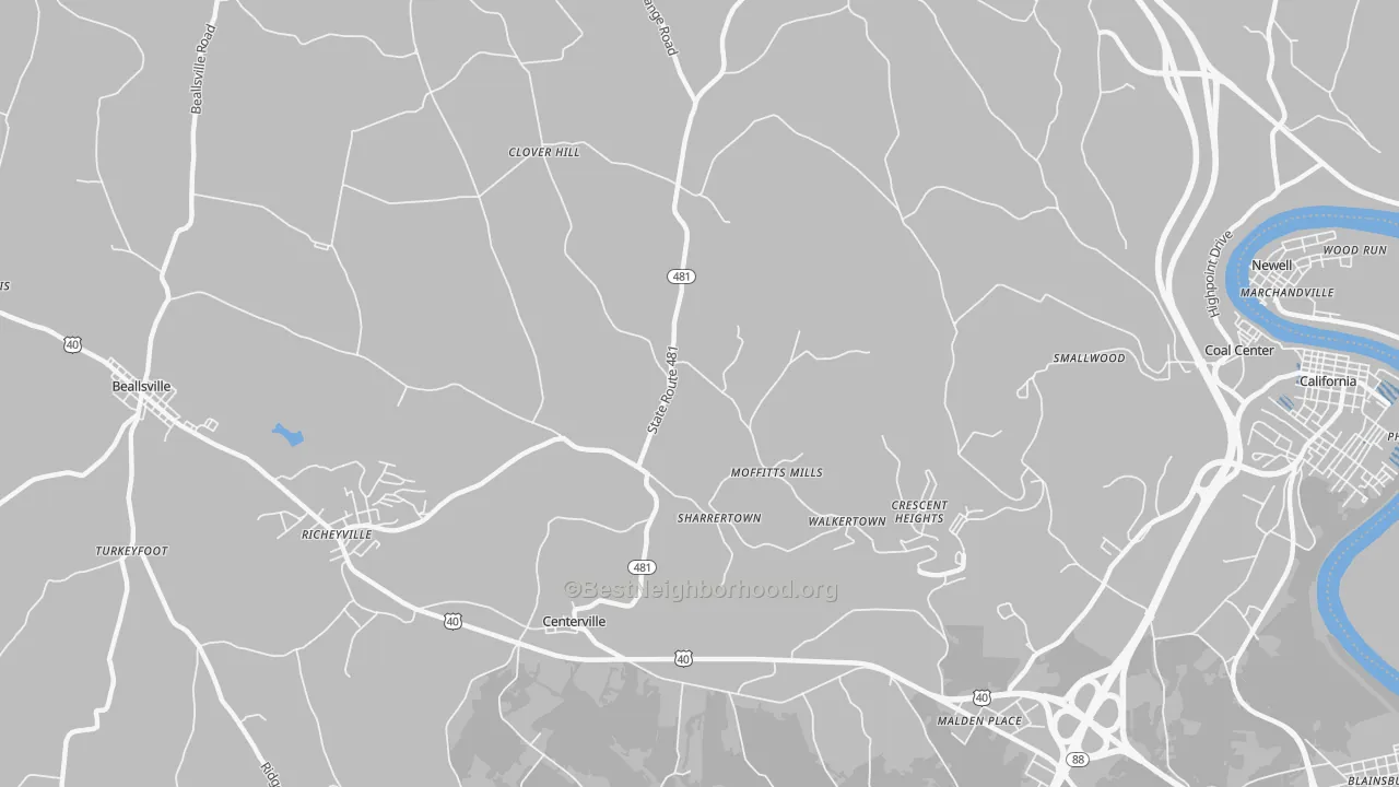 Transit Grade map of Daisytown, PA
