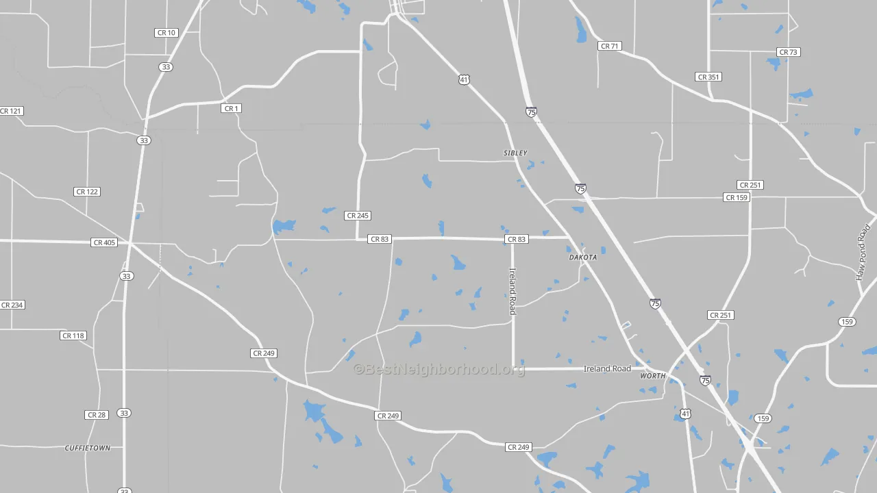 Transit Grade map of Dakota, GA