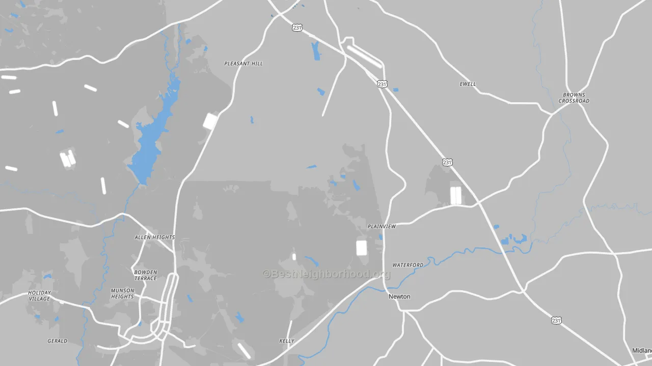 Transit Grade map of Dale County, AL